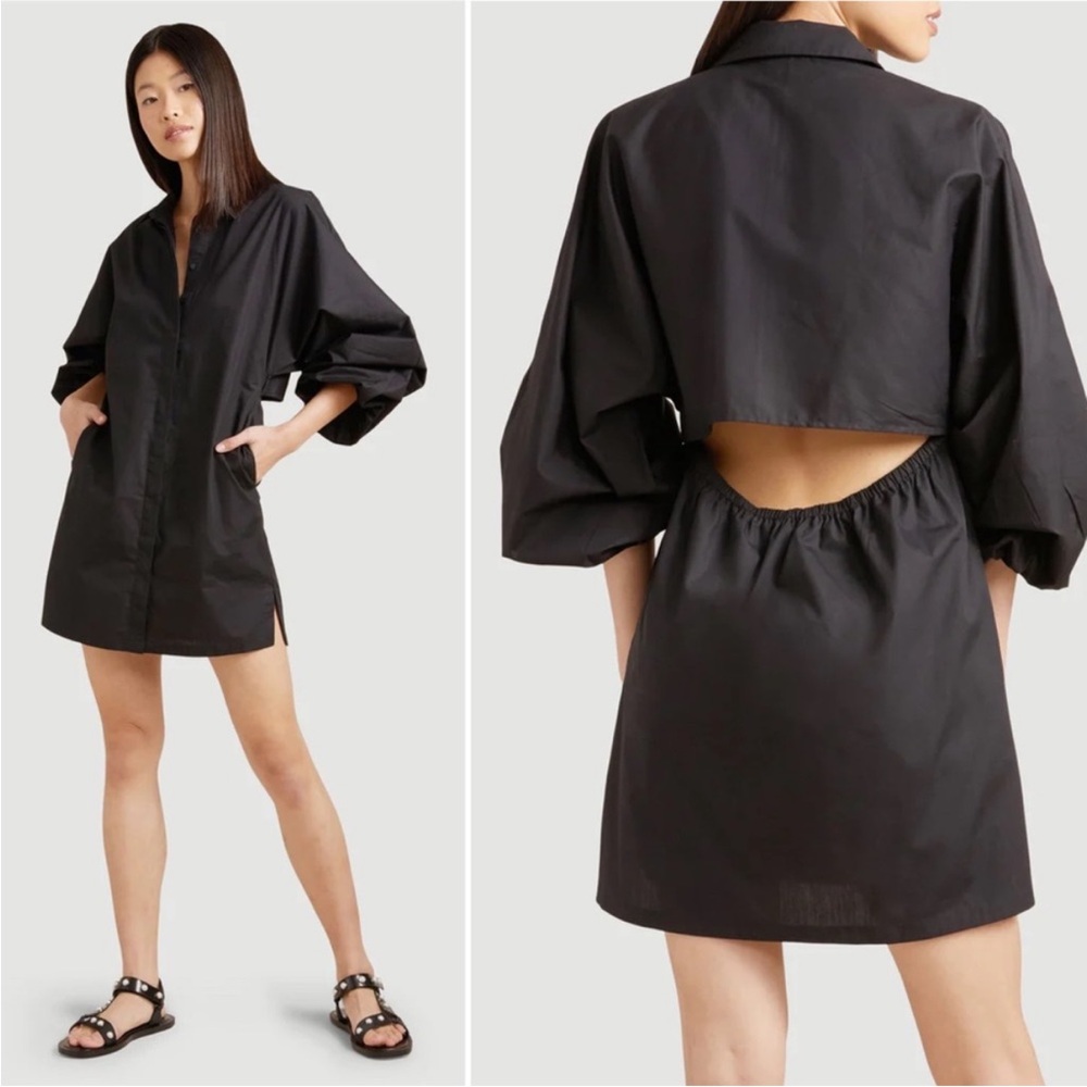 Modern Citizen Clara Open Back Shirt Dress Size Large
